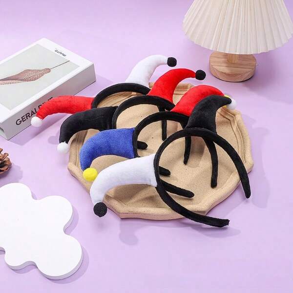 1pc Halloween Funny Clown Headband - Party Makeup Masquerade Creative Devil Headpiece - Holiday Performance Costume Headband, Hair Band, Hair Hoop