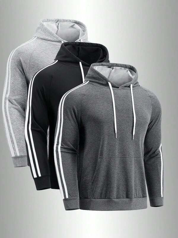 Sélection stricte de la plateforme - Nouveau sweat-shirt à capuche mode homme blocs de couleurs patchwork pour l'automne et l'hiver, style de rue, sport casual et fitness