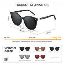 Lentes de Sol para Mujeres, Lentes Polarizados Mujeres Lente Retro Protección UV para Conducir, Viajar, Compras - azul - Ver 6