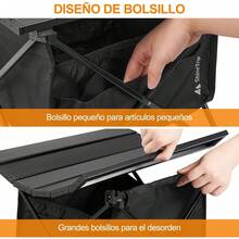 SDRO Mesa de Camping Portátil Ultraligera de Aluminio Plata, Resistente al Agua y Oxido, Plegable y Portátil para Campamento, Playa, Picnic, Barbacoa, Senderismo, Pesca, 7.2 cm x 14.1 cm x 44.79 cm - 1 - Ver 4