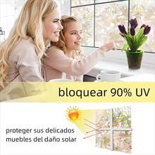 TOPTHEROAD 60x500cm Polarizado Vinilo para Ventana, Pelicula Privacidad Ventanas Película de Vidrio, Adherencia Electrostática, Anti Calor y Adecuado Hogar Oficina (60X500CM) - 60X500CM - Ver 3