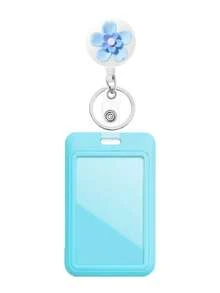 1pc 3D Flower Nurse Badge Reel Retractable With ID Card Holder Cute Resin Flower Teacher Badge Reel For Keys Keychain The Best Gift For Doctor Nurse Teacher Student Office Worker For Women Money Wallet Mini Wallet Purse Wallet Card Wallet