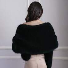 1 pieza Chal de piel de zorro de imitación para mujer, accesorio de moda de alta calidad para bodas, fiestas y eventos - Multicolor - Ver 5