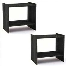 KITUL Set de 2 Mesitas de Noche Modernas – Burós Minimalistas de Madera con Estante de Almacenamiento, Mesas Auxiliares para Recámara, Sala, Sofá o Recibidor - Anáhuac - Ver 4