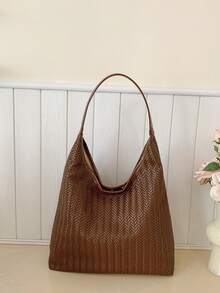 Fashionable Large Capacity Shoulder Bag For Women, Design Tote Bag - Coffee - View 11