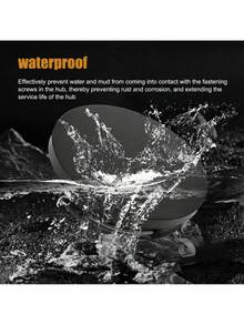 4 PCS Car Wheel Hub Center Cap, 2.36" OD 2.2" ID Wheel Hub Modification Decoration, ABS Rust-Proof Snap-In Anti-Falling Fastening Installation Accessories, Universal For Cars (All Black)