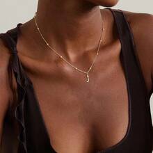 Personalized Initial Necklace For Women, Dainty A-Z Pendant Charm - j - 查看 6