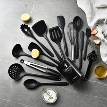 15/32pcs Silicone Cooking Utensil Set - Heat Resistant Up To 446°F, Kitchen Tools Include Tongs, Spatula, Spoon, Brush, Whisk, Small Gadgets, Suitable For Non-Stick Pans, Dishwasher - Multicolor - View 6