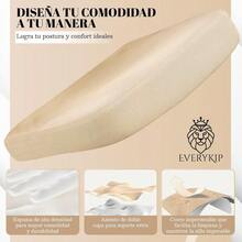 EveryKip® Silla Escritorio Ergonomica Ustable Con Reposaazos Beige Ruedas AntiArañazos Sillas Oficina Ejecutiva Con Reposabezas Cadeira Ergonómica Office Chair Papel Beige - Màu be - Xem 6