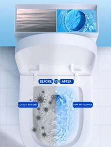 40g Automatic Toilet Cleaner, Toilet Cleaning Agent, Toilet Cleaning Block, Toilet Deodorizer & Descaler, Urine Stain Cleaning Effervescent Tablets, Sink Stain Remover Block, Cleaning Supplies - Multicolor - View 2