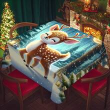 1/20 pièces Nappes de Noël, Cadeaux de Noël de luxe et colorés, Nappes avec motifs mignons de rennes et de sapins de Noël, Décoration d'ambiance de Noël, Convient pour le style de Noël, Convient pour une utilisation intérieure et extérieure, Décoration de table de cuisine et de salle à manger, Cadeaux pour la famille et les amis