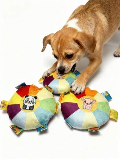 1 peça/2 peças de brinquedos de mastigar para cães, brinquedos de mastigar para gatos, brinquedos, brinquedos interativos que rangem, brinquedos duráveis para dentição, adequados para treinamento de filhotes, brinquedos para cães ao ar livre, brinquedos divertidos para cães, cor aleatória