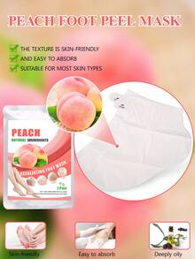 5双足部去角质足膜 - 去除粗糙、龟裂、干燥足部老茧，去除死皮 - 柔软足部去角质膜 - 注入桃子和芦荟提取物，无刺激足部去角质膜，居家水疗体验和礼物创意