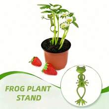 1/2pcs Creative Frog Plant Stand, Fun Green Frog Plant Holder, Frog Fixed Plant Rack Frog Support Frame, Vine Vertical Climbing Assisted Growth Clip, Suitable For Gardening/Potted Plants/Plant Decoration