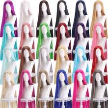 Long Straight Cosplay Wig 100cm Centre Parting Central Split Blond Pink Red Purple Heat Resistant Synthetic Hair Wigs High Temperature Fiber - K002-17 - 查看 5