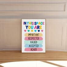 1pc/Set Modern Positive Affirmation Of Mental Health Canvas Posters Prints - Empowering Therapist Offices, School Counseling, Inspiring Canvas Wall Arts Paintings,Without Frame - Multicolor - View 8