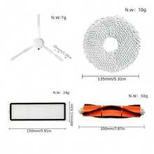 For Mijia Omni Robot X10+/ Dreame S10 Pro/ Dreame L10s Ultra Robot Vacuum Spare Parts Main Side Brush Hepa Filter Mop - Grey - View 5