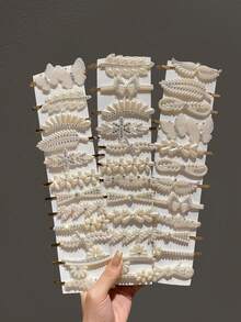 6/12/18 Stück Damen Stil, modisch und elegant, süß, funkelnd, mit Strass und Kunstperlen, Schmetterling und Blumen Formen, Multi Version Haarklammern Set, geeignet für Alltag und Party, Damen Haarzubehör, empfohlene Geschenke, Haarklammern, Haarspangen, Haarclips, Haarspangen, Kopfschmuck - Verschiedenfarbig - Übersicht 12