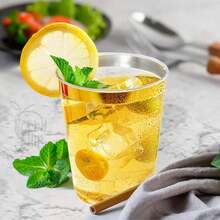 Berry Bloom Vasos Reutilizables con Borde Dorado Paquete Con Piezas, Copas Elegantes para Fiestas, Bodas, Postre, Cócteles, Vino (10 ONZAS) - 9 ONZAS - Ver 4