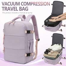 LONNKE Vacuum Compression Backpack - Airline Approved, Lightweight & Spacious, Multi-Functional Travel & Business Bag, With Adjustable Shoulder Straps, Water Bottle Pocket, Laptop Compartment, Nylon Lining, Luggage Strap, Washable, Travel Essential | Adjustable Strap Backpack | Zipper Closure, Travel Backpack - Multicolor - View 18