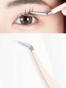 High-Precision False Eyelash Golden Feather Tweezer: Precise Hair Picking Without Loose Roots, Round Clip Head, & Skin-Friendly, Non-Irritating To Skin