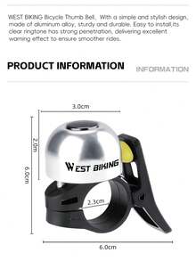 WEST BIKING Ultra-Loud Bicycle Bell - Folding Mountain Bike Bell For Road/City Bicycle | Cycling Accessories