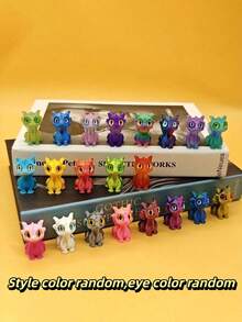 1/5/10 piezas Lindos mini dragones impresos en 3D, decoración adorable para el hogar, la oficina y el coche, adecuado para Halloween, Pascua, Navidad, Día del Padre, Día de la Madre, decoración de fiesta de cumpleaños