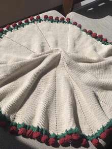 Paquete de material para hacer una manta de flores de rosa tejida a mano. Incluye bolas de lana, flores de ganchillo y manta de flores lilas. Rico en estilos. Puede hacerse junto con tu novia. Un gran regalo para tu novia.