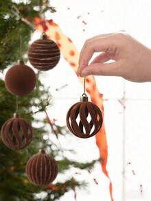 12 quả cầu Giáng sinh màu nâu phủ nhung, lý tưởng để trang trí cây thông Noel, cửa sổ, tạo không khí lễ hội, phù hợp cho mùa đông kỳ diệu, năm mới, cây thông Noel, đồ dùng lễ hội, trang trí nhà cửa, trang trí phòng, trang trí cây thông Noel, điểm nhấn trang trí nhà trong nhà và ngoài trời, trang trí bàn Giáng sinh. - Nhiều màu - Xem 3
