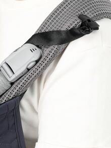 婴儿背带腰凳披肩，婴儿保暖外套，多功能前背式防风斗篷，婴儿车毯子，秋冬 - 藍色 - 查看 7