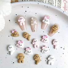Jewelry Making Charms - Manicure Teddy - View 4