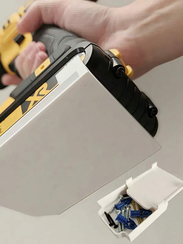 1pc Drill Bit Storage Box With Insert Drawer - Heavy Duty Drill Bit Organizer With Safety Latch Closure, Suitable For Workshop, Garage, Professional Contractors - Compatible With Power Drills & Power Tools - Durable Plastic Construction, Efficient Tool Storage, Reliable Tool Organizer, Essential For Home Improvement