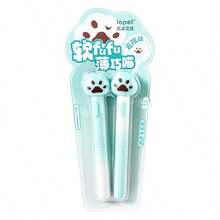 قلمان جل بتصميم كف قطة ذو ملمس ناعم، كتابة سلسة بقطر 0.5 ملم باللون الأسود، لوازم مكتبية، أقلام جل جميلة، طقم أقلام، ضروري للعمل، قرطاسية مكتبية، أقلام ممتعة، تصميم غريب، قبضة مريحة، أقلام متينة، أقلام بزر دفع، موظفو المكتب، هواة القرطاسية