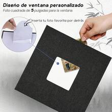 TUQI Album de Fotos,Álbum con Cubierta de Lino, Capacidad para 200 Fotos de 10.5x15.5cm,Álbumes de Páginas,Regalo de Aniversario para parejas, bodas, familia (Negro) - Negro - Ver 2