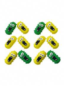 3/6 件 3D 趣味黄瓜硅胶珠，适用于 DIY 手链钥匙扣 - 笔间隔珠/散装焦点珠 | 可爱友谊吊坠/手机配件/趣味串珠首饰套装 - 尖叫黃瓜 - 查看 8