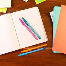 Bolígrafo Cristal Fashion Punto Grueso 1.2mm Colores Vivos Escritura Suave y Fluida Surtido de Colores 10 Piezas - Surtido de 8 colores - Ver 6