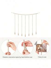 Hanging Photo Display Wall Decor With String Lights Boho Wooden Beads Garland Collage Picture Frame Holder With 45 Clips For Bedroom, Living Room, Nursery Dorm, Teen Teen Girl Gifts