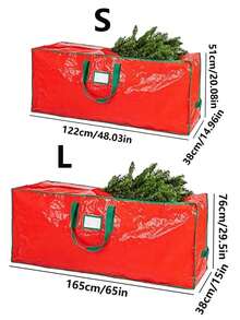 1pc Christmas Flower Wreath Storage, Holiday Decoration, Flower Wreath Accessories, Popular Zippers, Mobile Handles, Dust-Proof Storage Bags For Organizing