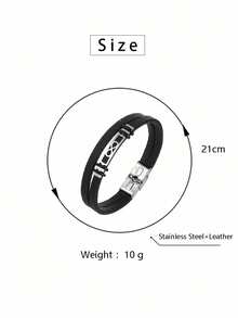 1pc Fashionable Men's Silver Infinity Symbol Decor Bracelet, Versatile For Daily Wear, Perfect Gift