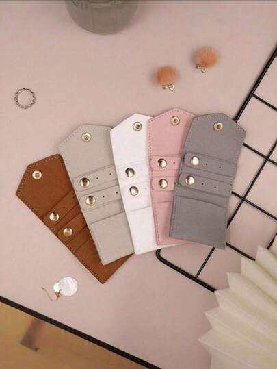 1pc Portable Multi-Function Small Jewelry Roll Bag, Makeup Bag, Mini Newspaper Envelope Earring Ring Necklace Storage Bag, Cosmetic Bag, Travel School Stationery Travel Essential Cosmetic Bag, Holiday Essential, Back To School Makeup Organizer, Cosmetic Storage Box