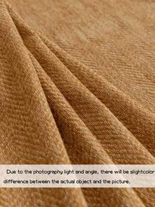 1pc Solid Color Sofa Cover Towel, Sofa Throw, Chenille Sofa Protective Cover, Suitable For All Seasons, Suitable For Bedroom And Living Room, Home Decor - Brown - View 7