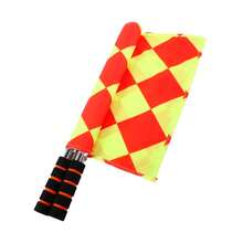 Par Bandeira Xadrez De Arbitro Auxiliar Juiz Bandeirinha De Futebol - A - Visão 3