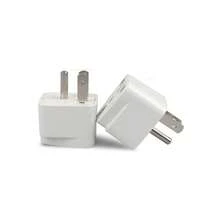2pcs Universal Adapter, Europe To USA Plug Travel Adapter (White)