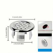 Conjunto de 4 elegantes tampas de ralo para pia com botão decorativo - à prova de vazamentos, fáceis de instalar, para banheiro e cozinha, acessório moderno para pia.