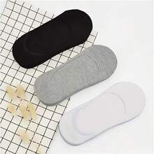 5 Pairs Of Men's Breathable Invisible Boat Socks - Non-Slip, No Heel Drop, Moisture-Wicking, Lightweight With Arch Support And Cushioning Insoles, Pure Black And White Suitable For Spring And Summer, Casual And Formal Wear - Comfortable Wear All Day