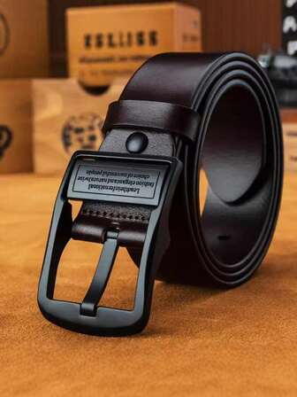 Men's Belt, Genuine Leather Pin Buckle Belt, Young Men's Casual Trouser Belt