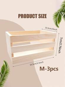 1/3pcs Small Wooden Storage Box, Suitable For Desktop Organization, Stackable Mini Plastic Storage Box, Suitable For Home Office Storage Rack, Small Storage Basket Container