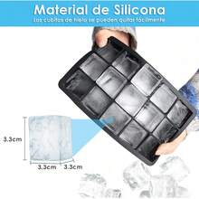 Moldes de Silicona para Hielo Reutilizables con Tapa, 8 Cubos - B- 15 Cubos, 1 Pieza - Ver 4