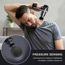 8-Head Portable Massage Gun - Ultra-Compact Elegant Design, 1200mAh Rechargeable Lithium Battery, 8-Speed Adjustable, 5 Massage Modes, 8-In-1 Multi-Function Massage Heads, Suitable For Full Body, Back, Neck, Legs, Waist - Black, Perfect Father's Day Gift, Back Massager, Fashionable Appearance Design, Replaceable Massage Heads, Multi-Function Accessories, Valentine's Day Gift - Multicolor - View 9