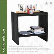 KITUL Set de 2 Mesitas de Noche Modernas – Burós Minimalistas de Madera con Estante de Almacenamiento, Mesas Auxiliares para Recámara, Sala, Sofá o Recibidor - Anáhuac - Ver 8